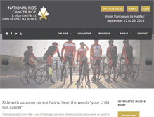 Tablet Screenshot of nationalkidscancerride.com